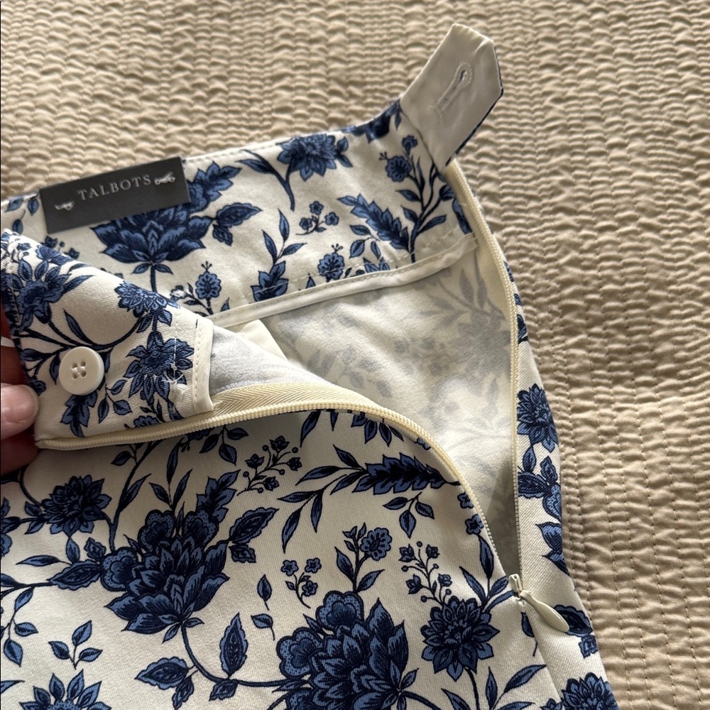 Talbots Blue Floral Women Pants - Picture 4 of 11